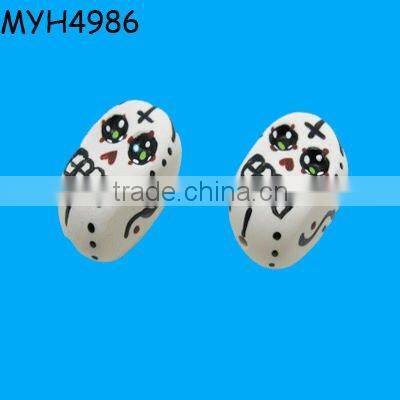 Resin green skull beads as gifts&crafts