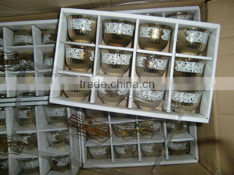 Porcelain golden arabic cups