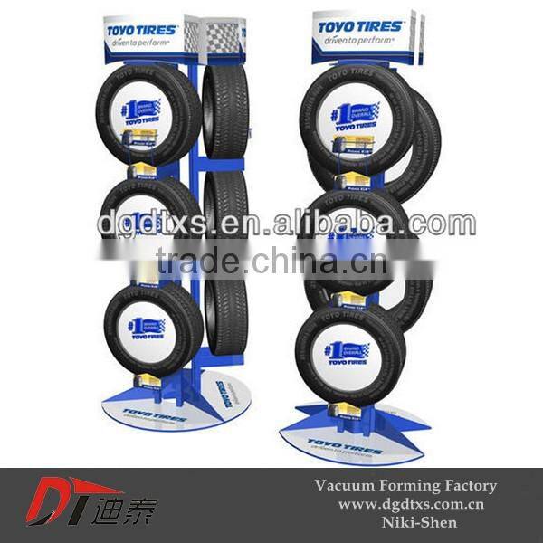 Popular plastic tire display stand by thermoforming