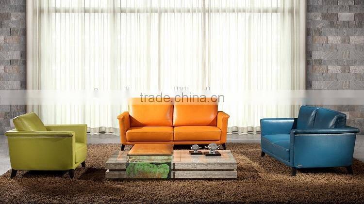 modern color geniune leather sectional sofa for living room furniture