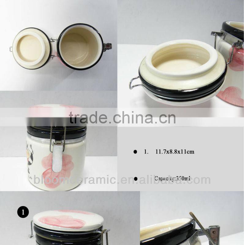 Porcelain coffee sealed jar