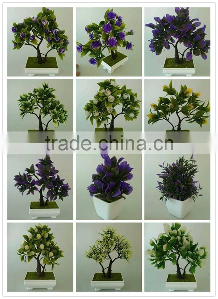 Good quality artificial plants desk decor bonsai indoor centerpiece home decking