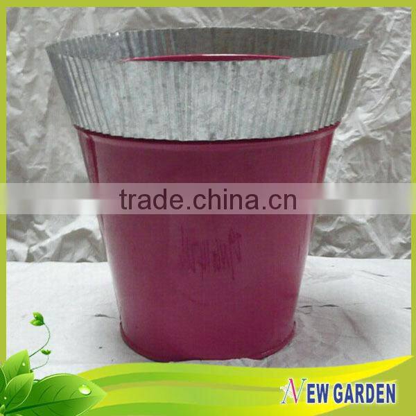 2015 Most Fashion Unique Shape Metal Flower Pots That Are Slanted