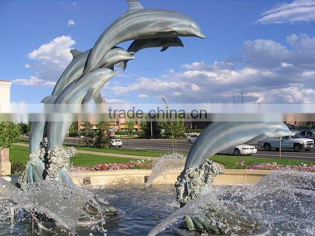 High Quality Garden Decoration Outdoor Dolphin Water Fountain