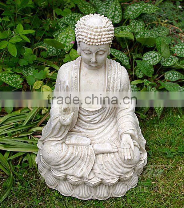 China factory supply estern style natural white marble buddha statues garden for sale