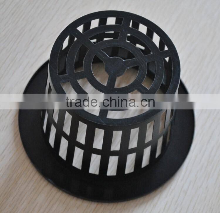 4'' inchs large size plastic Hydroponic system Black planting pots