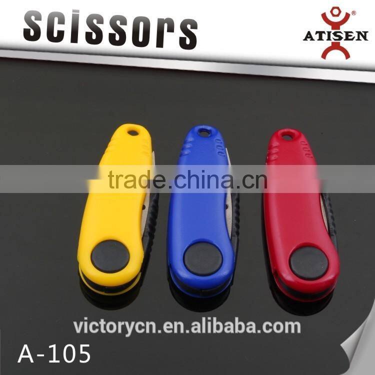 Hot Sale Folding Mini Scissor With ABS Handle Colorful Thrum Fishing Thread Cutter A-105
