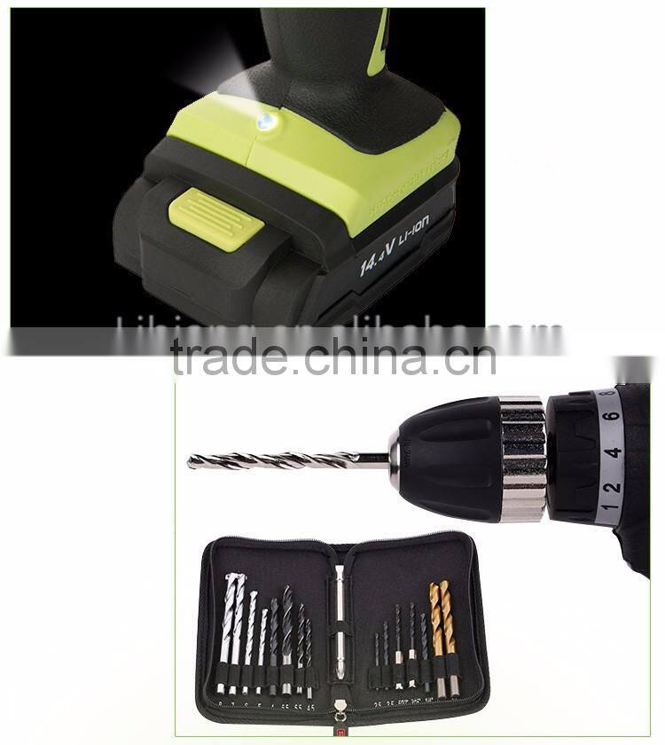 Hot sale double speed 14.4v electric hand drill