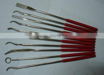 12pcs/set Electroplated flat shape diamond needle file