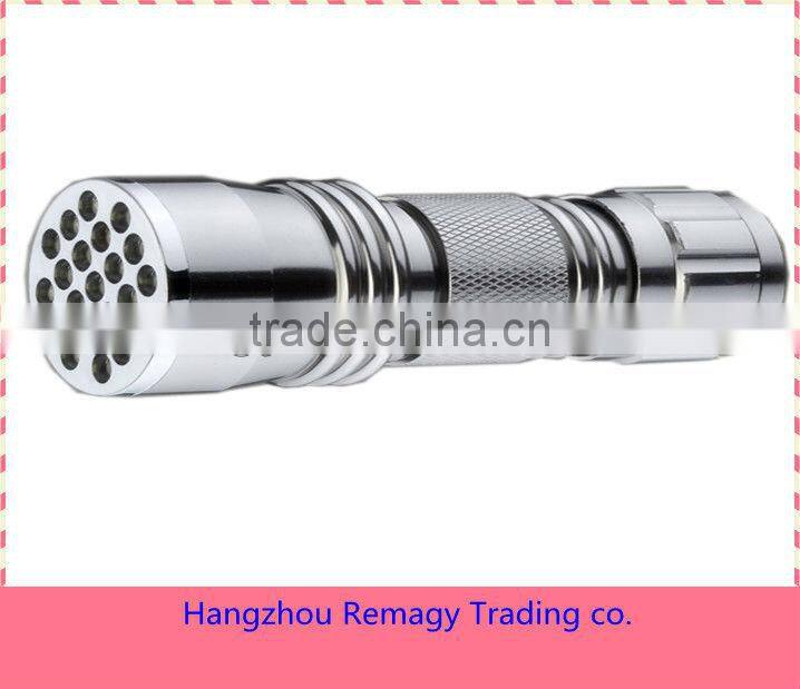 super birght 21 led mini aluminium flash light