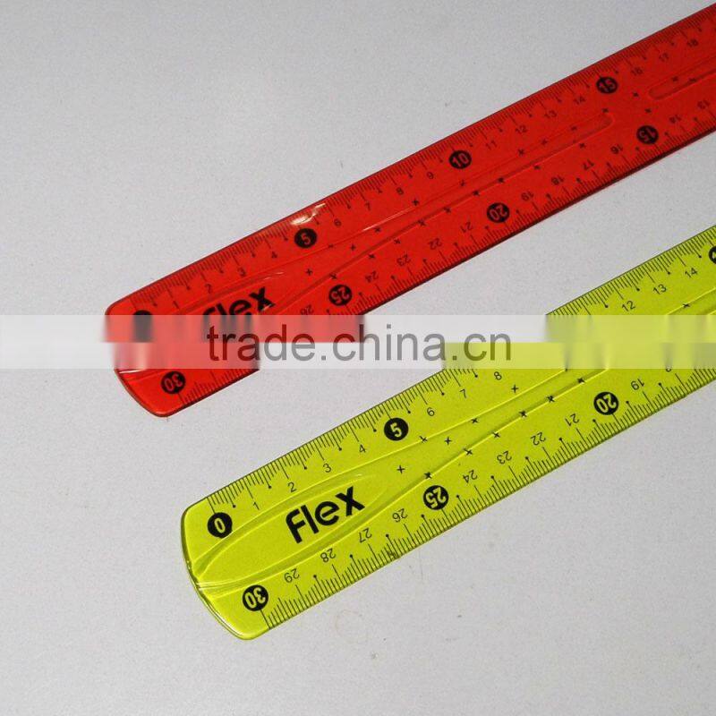 30cm clear PVC flexible plastic rulers
