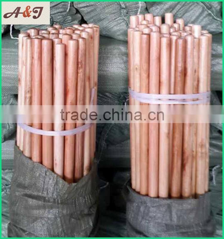 painted wooden handles with hole on top end