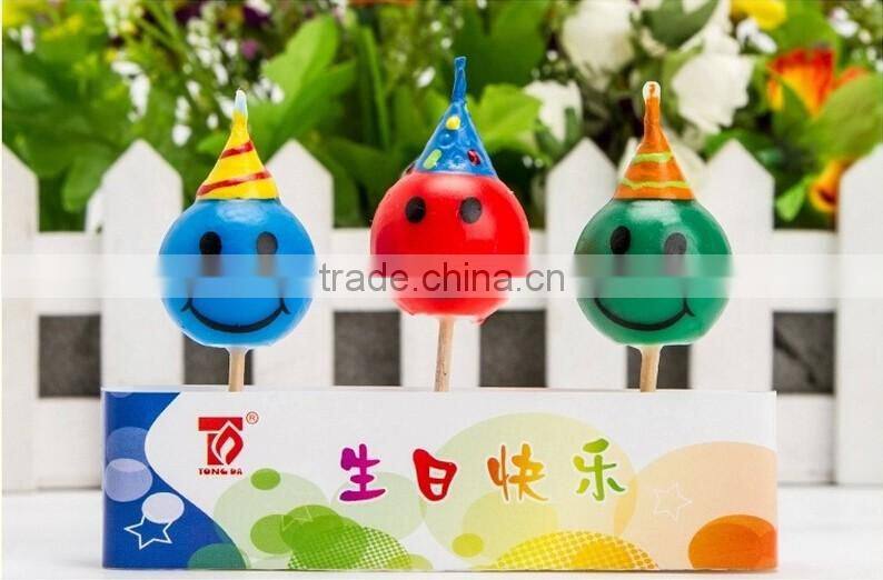 Wholesale Smile Face Birthday Candle for Children Celebration