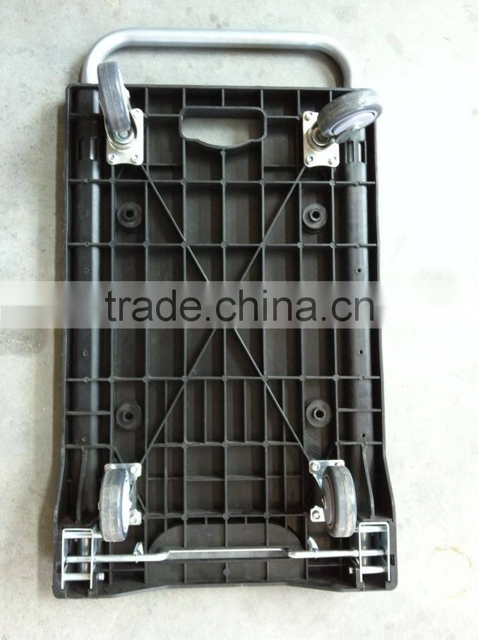 Foldable platform plastic handtruck