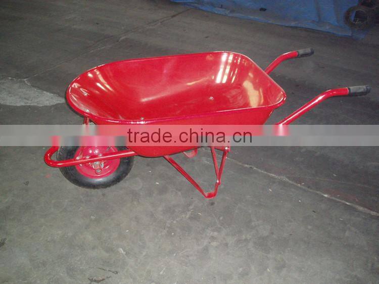 garden rubber wheelbarrow handle with pneumatic rubber wheel