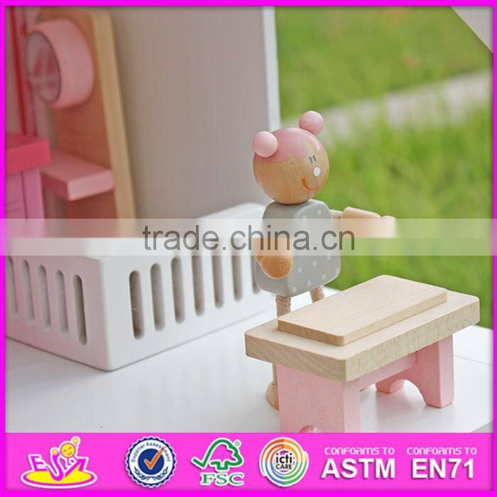 2016 top fashion lovely wooden victorian dollhouse for kids W06A041C