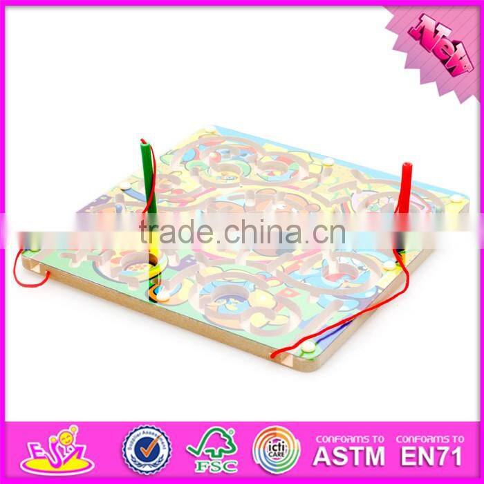 2017 New products kids educational toy wooden magnetic color maze W11H019