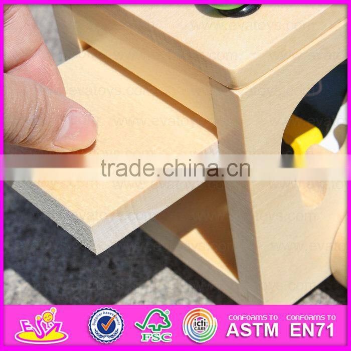 2015 Multifunction wooden pull and push toy for kids,Lovely wooden toy pull for children,Hot sale wooden baby car toy W05B074-A1