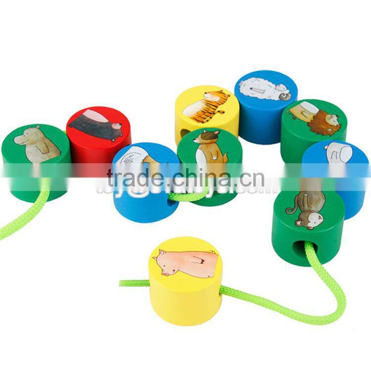 Hot sale preschool intelligent stacking blocks wooden toy blocks for toddlers W13D095