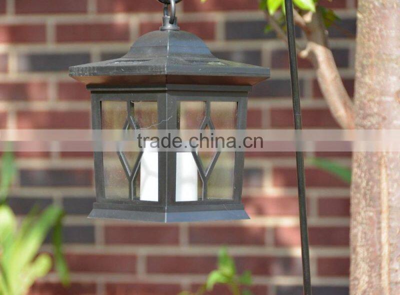 Solar Powered Hanging Lanterns with Shepherd Hooks