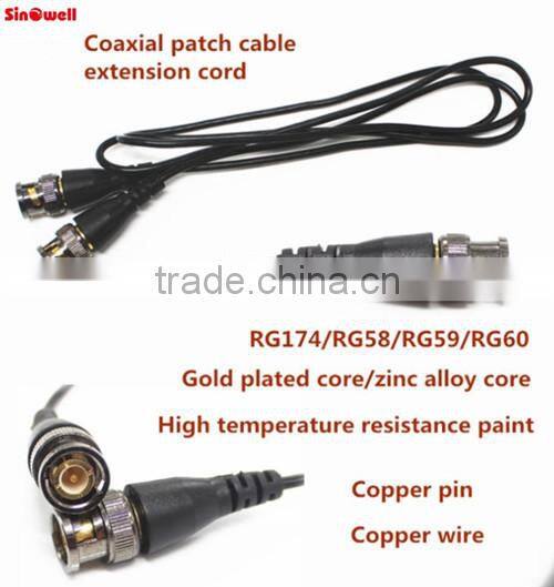 RG174 gold plated High temperature resistance paint patch cord coaxial cable