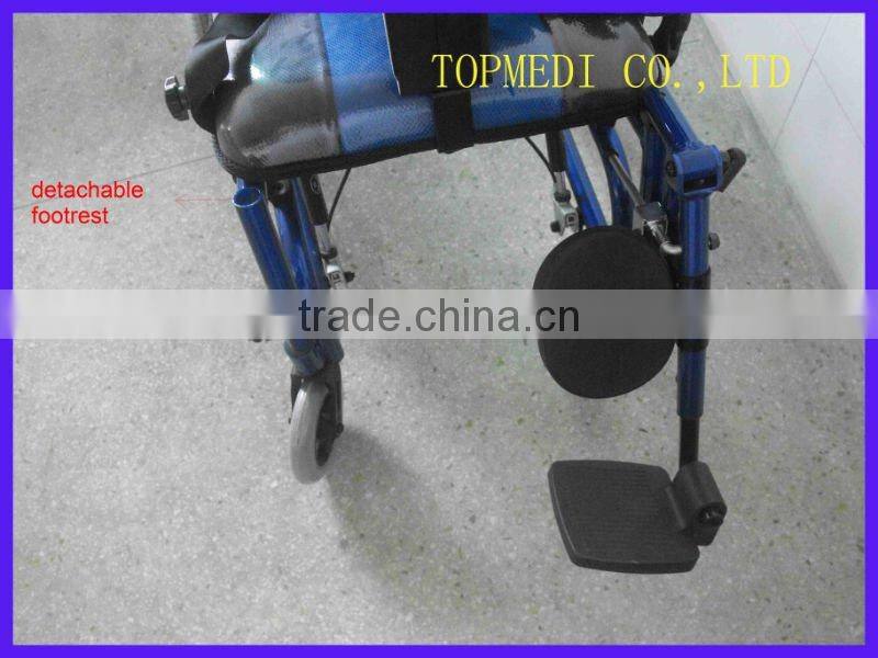 RehabiAluminum chair frame high back reclining wheelchair for cerebral palsy children/ cp chair/electric power /folding/economic