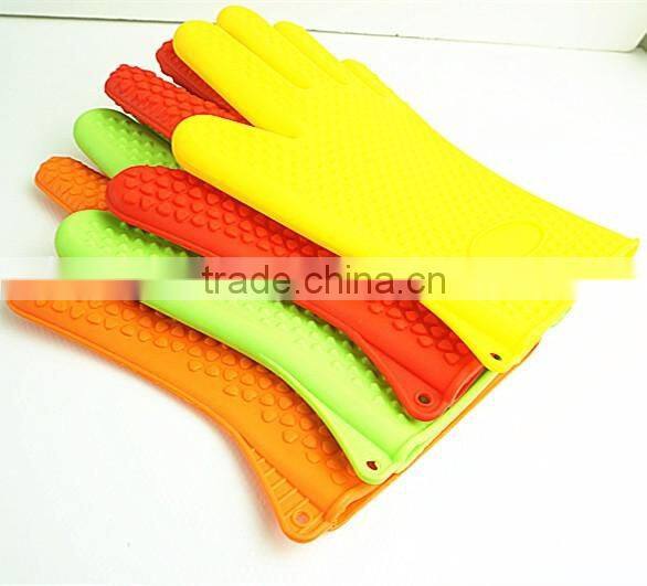 11030 Silicone Heat Resistant Grilling BBQ Gloves for Cooking, Baking, Smoking & Potholder