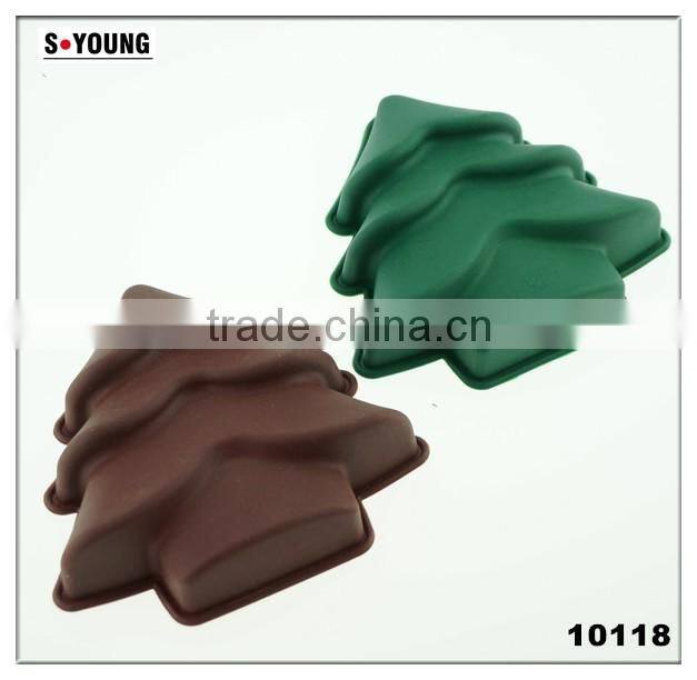 10107 Christmas tree shaped silicone chocolate mould and mold