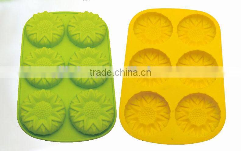 6PCS Rose shape Silicone cake mould baking mould/Silicone cake tools