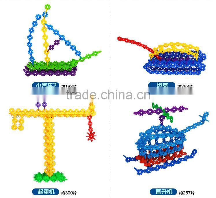 Wholesale Plastic SnowFlakes Building Blocks toys for kids 120pcs/bag