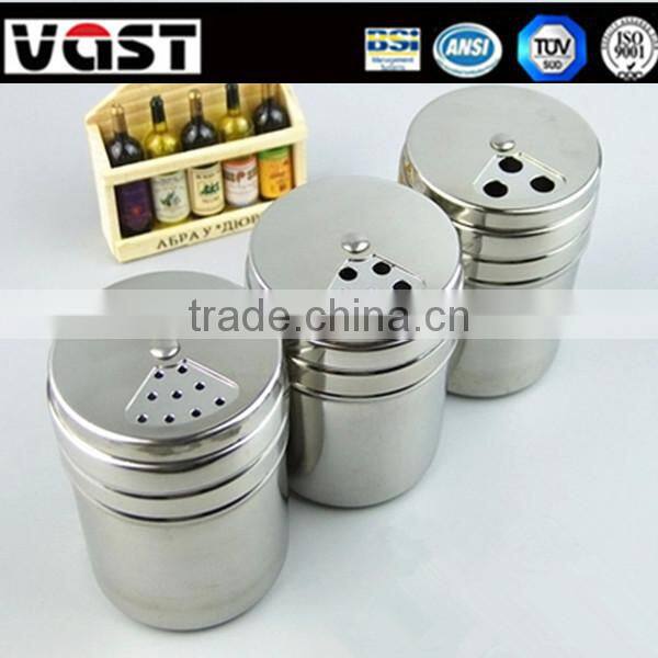 Hot sale with nice design stainless steel cruet /stainless steel spice jar