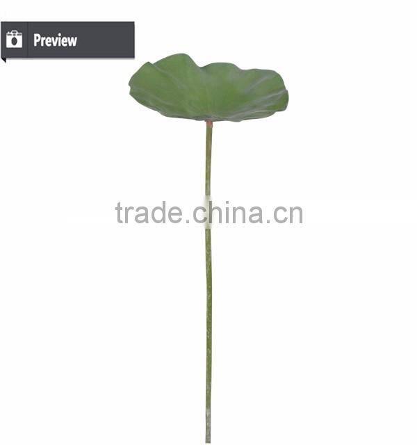 Artificial PU green lotus leaf for floral arrangement and garden decoration