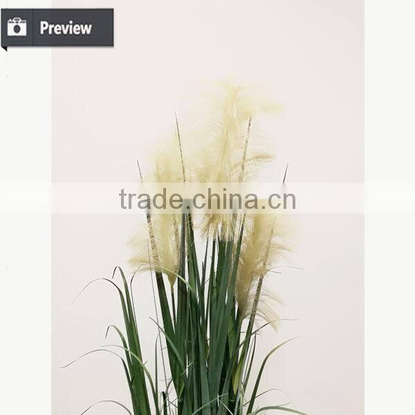 Wholesale Artificial Grass Synthetic Potted Grass Onion Grass with Bulrush