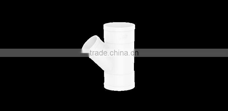 PVC45DEG skew Equal tee TY Factory price Manufacturer good quality Fitting UPVC Rubber Joint plastic fitting for drainage