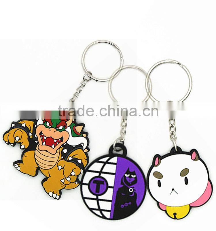 Shenzhen factory cheap wholesale keyring 3d soft pvc keychain