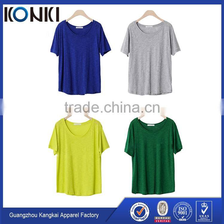 Newest style loose lady's t-shirts fashion t shirt