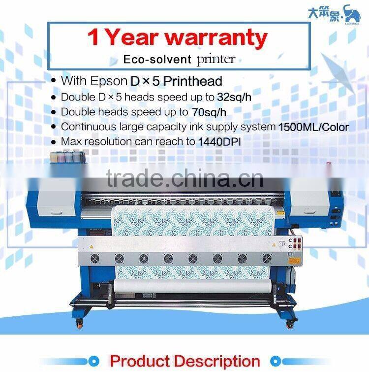 eco-solvent thermal digital inkjet printer for textile leaflet