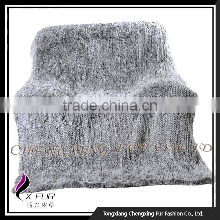 CX-D-92 Wholesale China Rex Rabbit Fur Throw