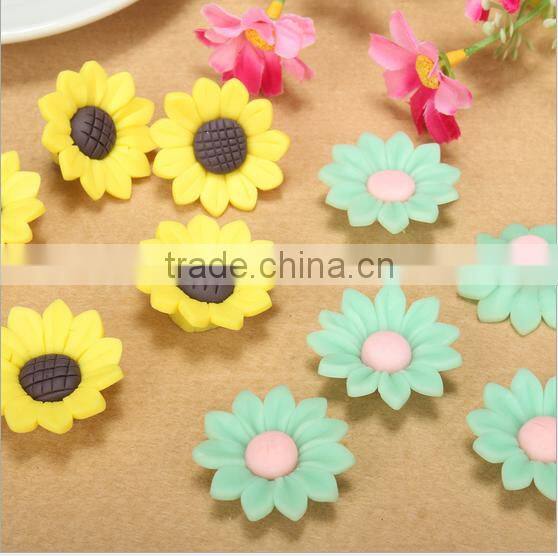 Multicolor flower clay beads diy handmade flower Porcelain charms cheap Ceramic beads wholesale