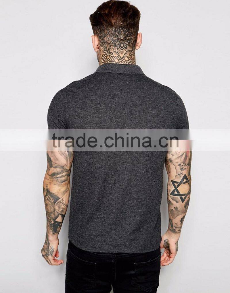 100% Cotton Yarn Dyed men's Muscle Polo Shirt With Embroidery Design In Your Own Style Men's Short Sleeve Polo Shirts Stretch-Co