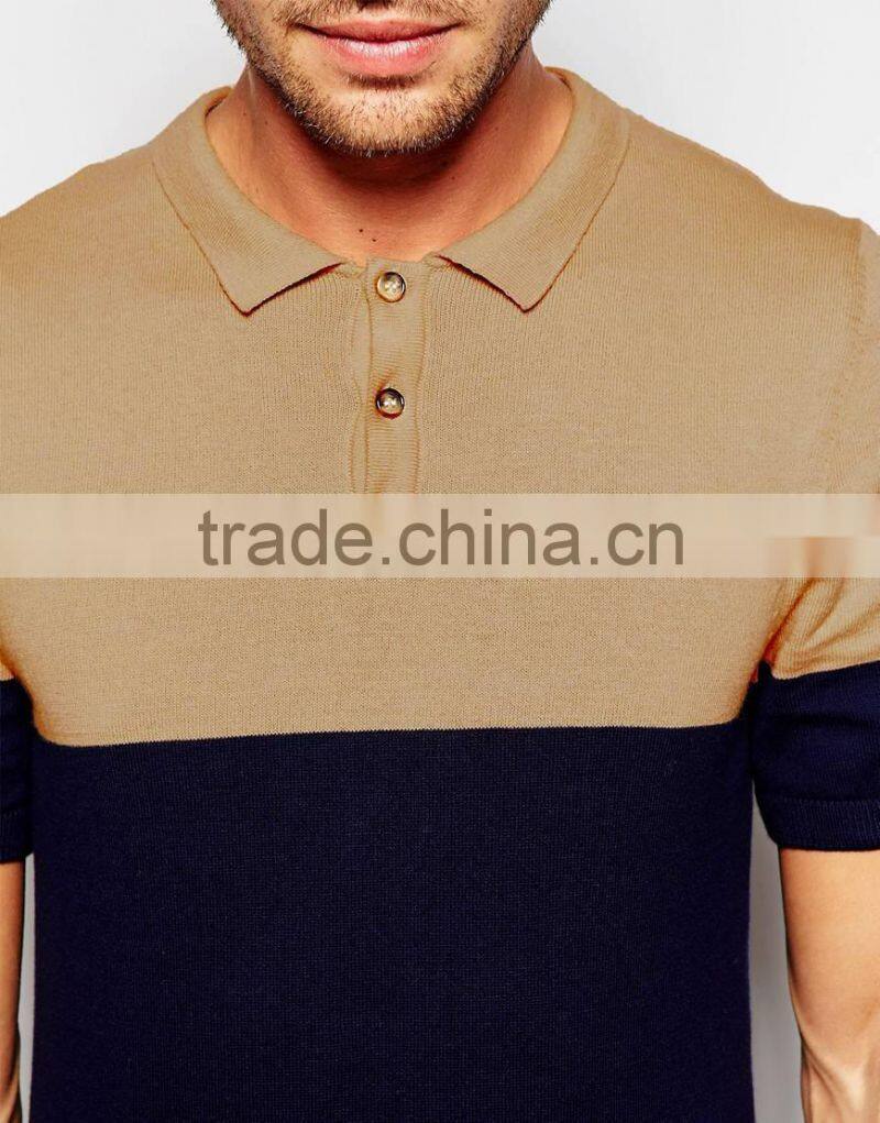 Wholesale two color polo shirt fabric With Custom Label for men from changzhou