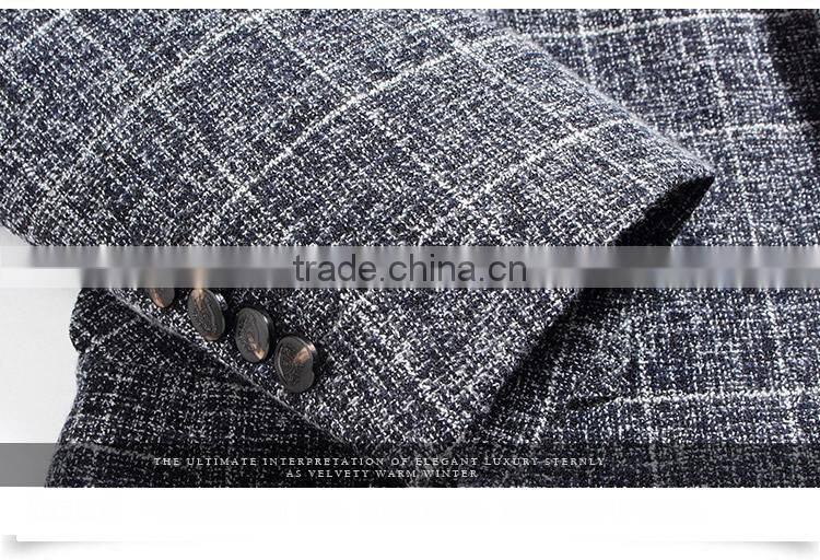 Wholesale Custom Style Fashion Suit Jacket Blazer Checked Men'S Suits For Sale