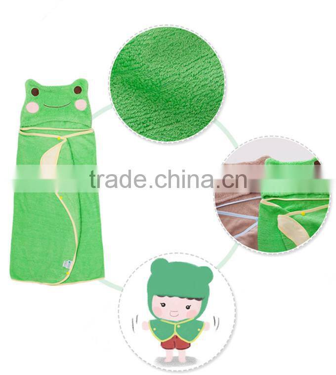 Embroidered Bamboo soft kids towel with hood,hooded towel for kids