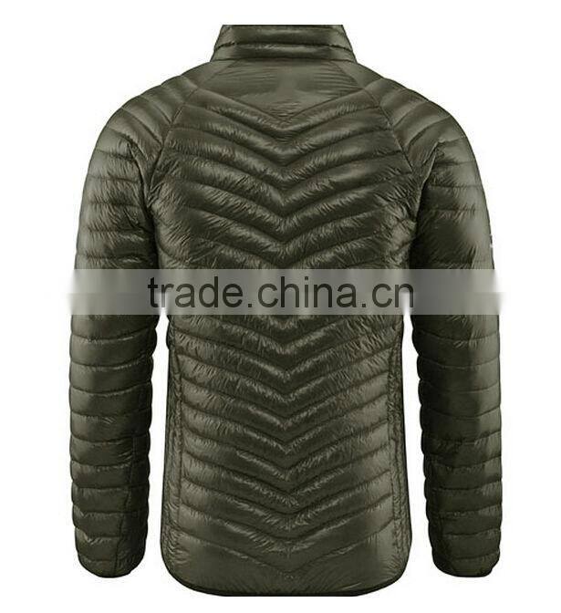 Shiny Foldable Ultra Light Goose Down Jacket For Winters