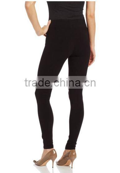 hot sales breathable spandex fabric Full-length pull-on leggings with wide elastic waistband