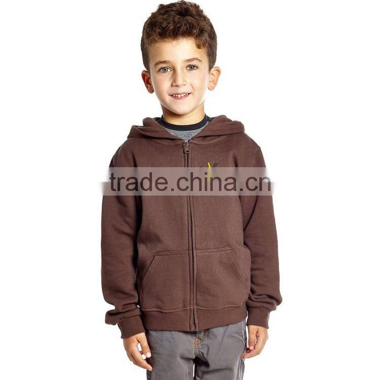 Wholesale 65 Cotton 35 Polyester Children Custom Printed Zip Up Fleece Hoodie