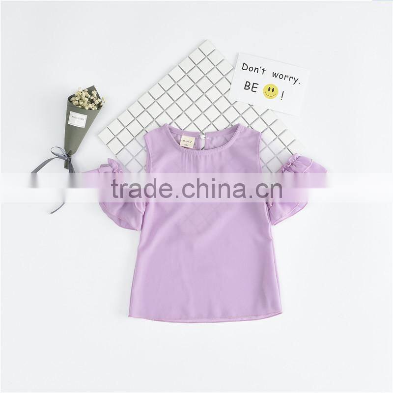 S17358A latest design children cotton blouse and tops