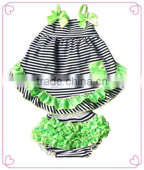 New design lovely baby girls gray chevron romper Fashion chevron bubble rompers ruffle infant cloth set wholesale girls clothes