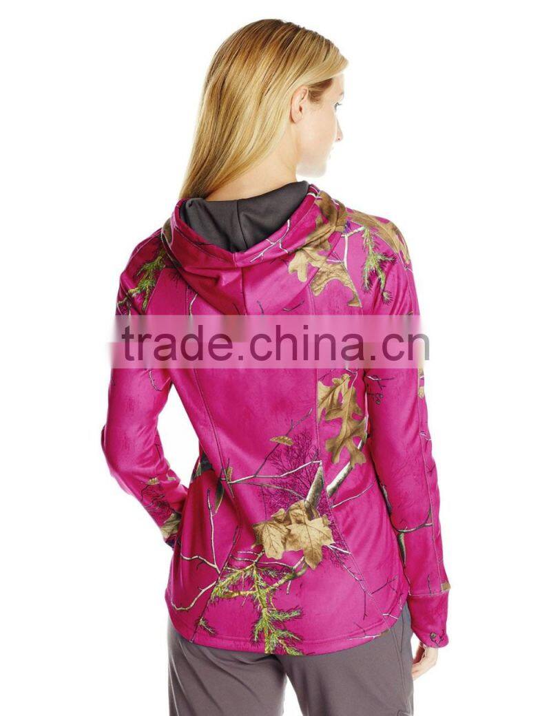 Latest Women Lightweight Camo Sweatshirt Zip Pullover Hoodies Sweatshirts Wholesale Organic