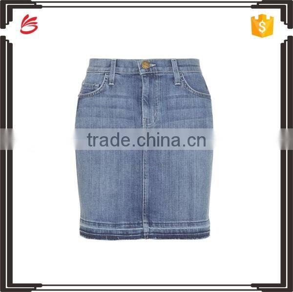 2017 cheap new style lady skirt short jeans skirt for women